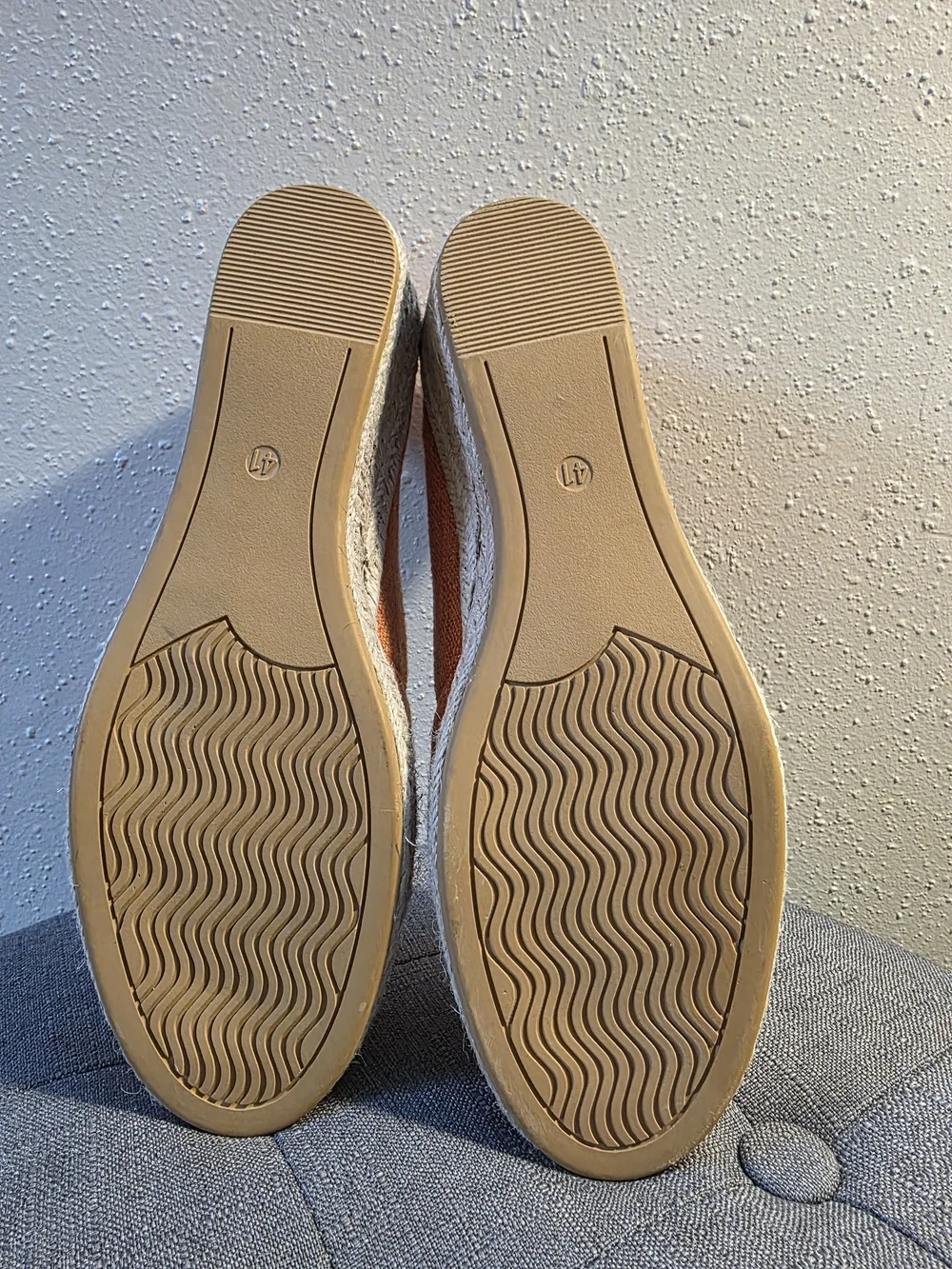 Coastal Lagenlook Women’s Orange Espadrille Wedge Slip-Ons Sz 41 8.5 To 9 US